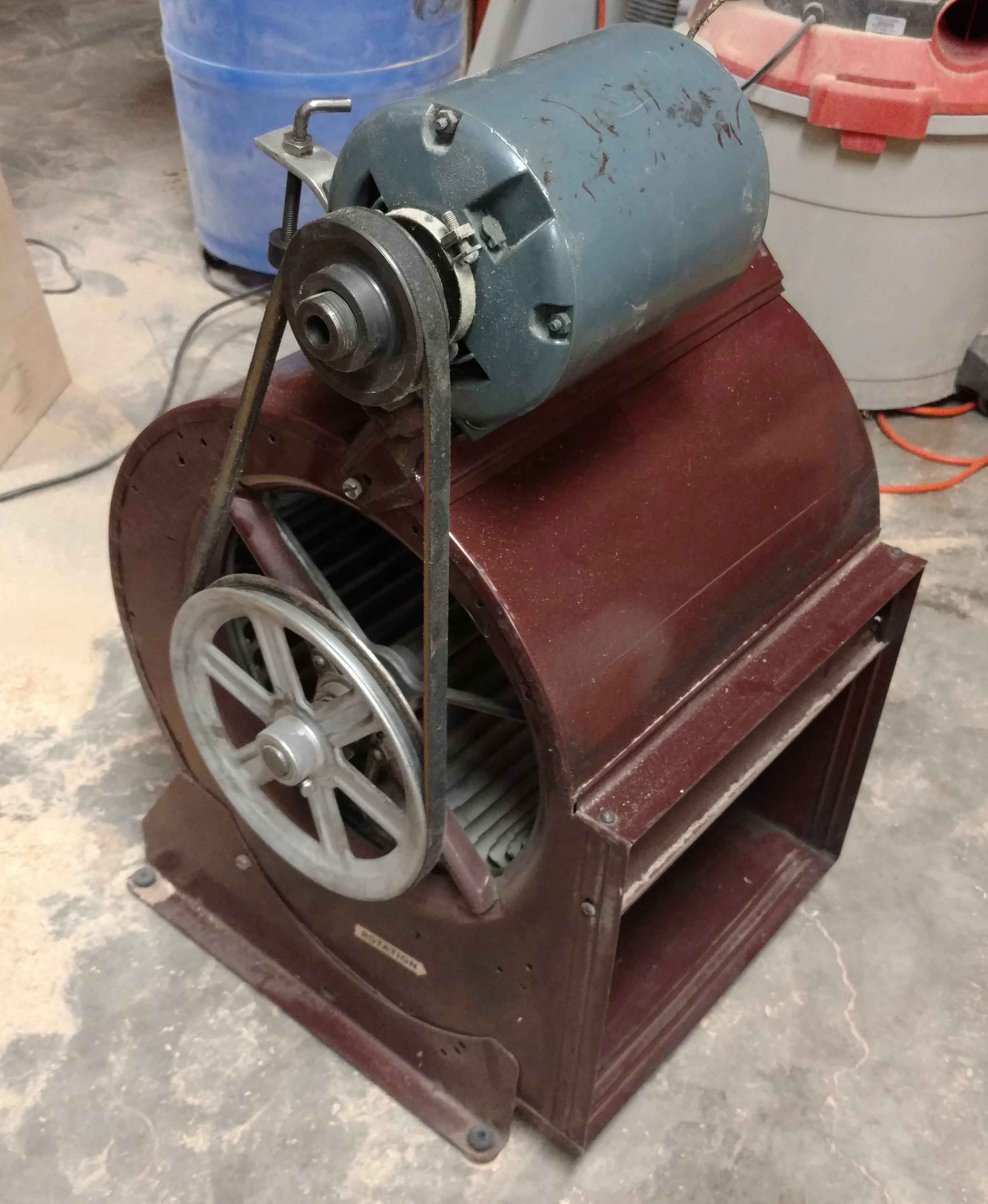 squirrel-cage blower and motor
