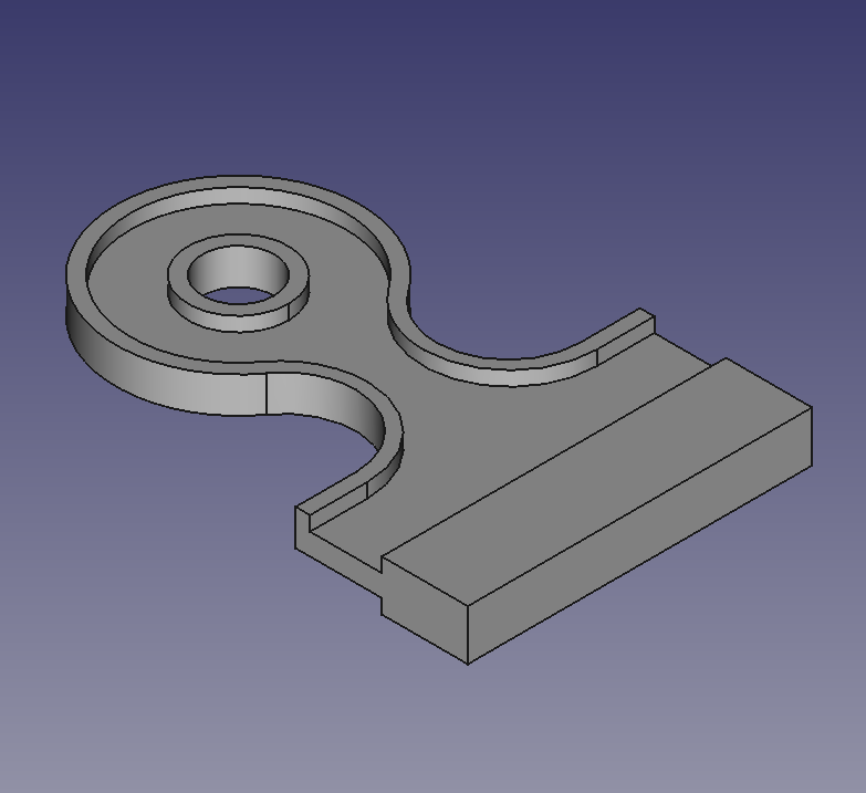 CAD drawing of a strop handle router jig