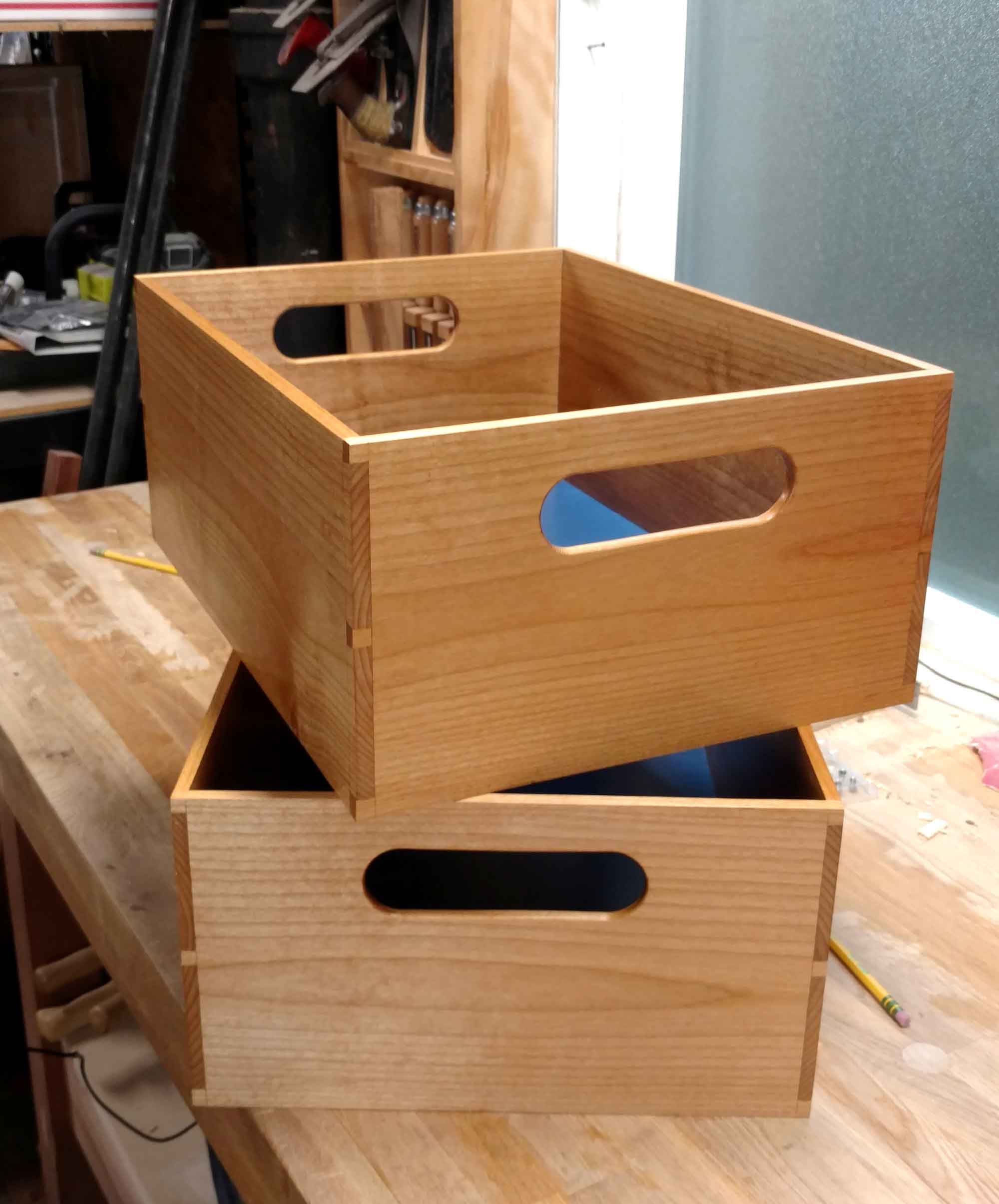 finished boxes stacked